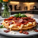 Waffle tres carnes